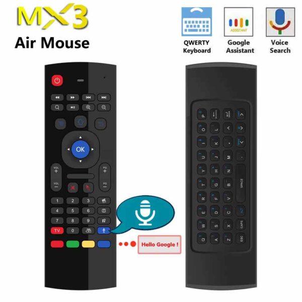 Mx3 Air Mouse Remote Control With Mini Keyboard And Voice Function