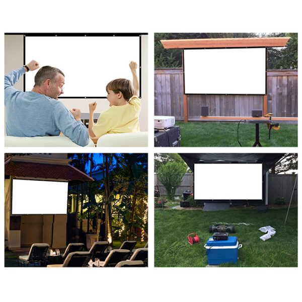 Owlenz 120 inch Simple Projection Screen 16:9 Portable Foldable Projector Screen - Image 3