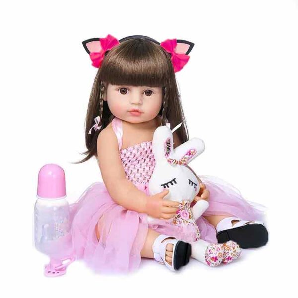 Princess NPK 55cm Reborn Baby Doll Pink Girl Soft Full Silicone Body