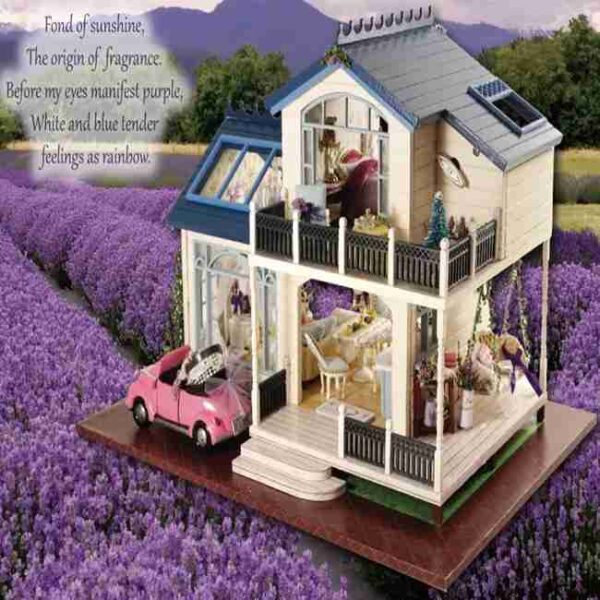 Provence Lavender 1032 DIY Miniature House- Do It Yourself Doll House Craft kit