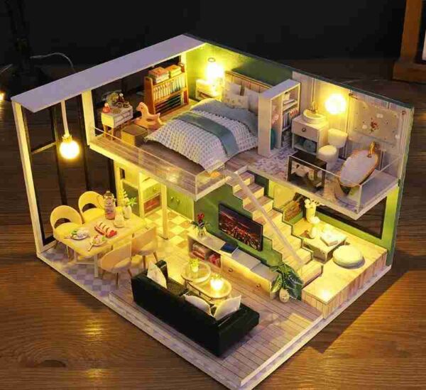 Quiet Time M039 DIY Craft House - Do It Yourself Assembly Miniature Doll House - Image 4