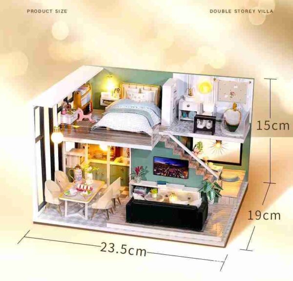 Quiet Time M039 DIY Craft House - Do It Yourself Assembly Miniature Doll House - Image 2