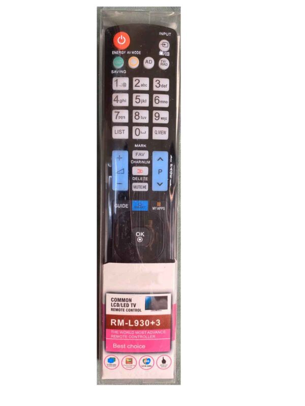 LG TV Compatible Remote -Huayu RM-L930+3 LCD LED TV Universal Remote Control - Image 2