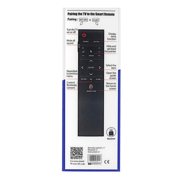 Samsung Smart TV Compatible Remote - BN-1220 Remote Control - Image 2