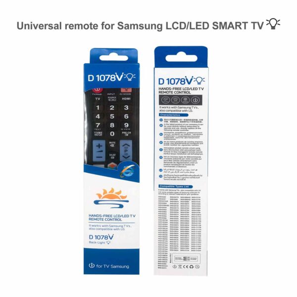 Samsung TV Compatible Remote - D 1078 LCD LED TV Universal Remote Control- 2 Pieces - Image 2