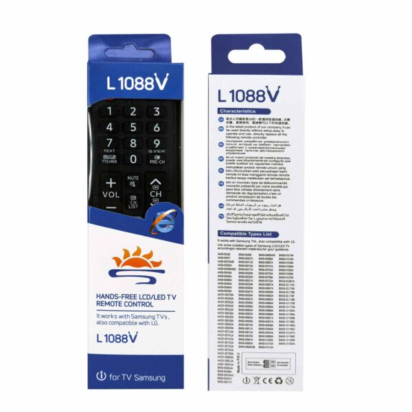 Samsung TV Compatible Remote - L 1088 LCD LED TV Universal Remote Control- 2 Pieces - Image 2