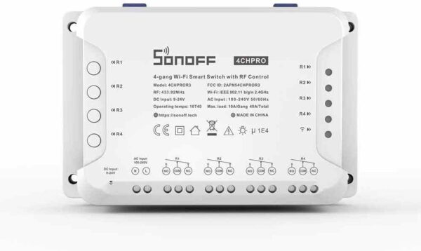 Sonoff 4CHPROR3 4-gang Wi-Fi Smart Switch with RF Control