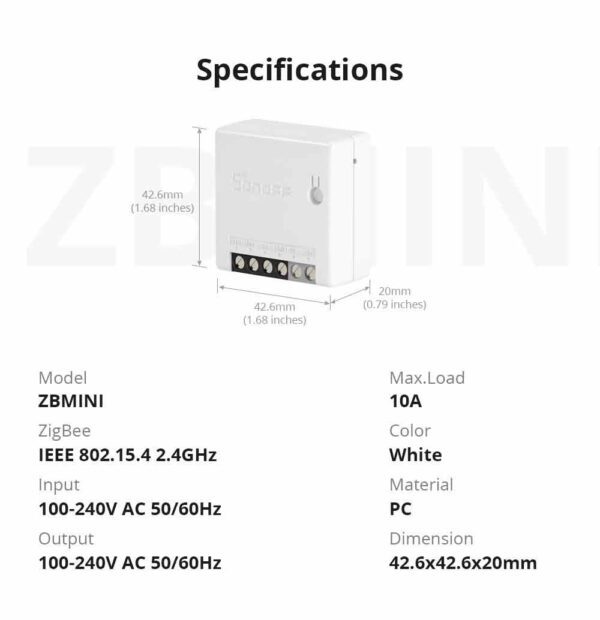 Sonoff ZBMINI ZigBee Smart Switch - Image 2