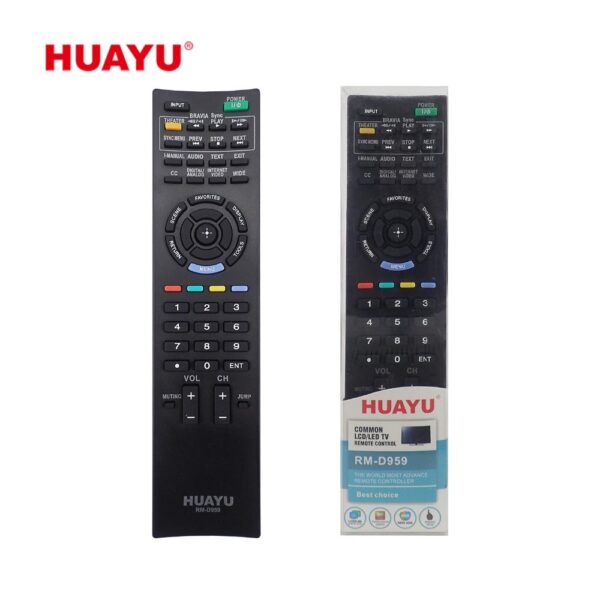 Sony TV  Compatible Remote - Huayu RM-D959 LCD LED TV Remote Control - Image 2