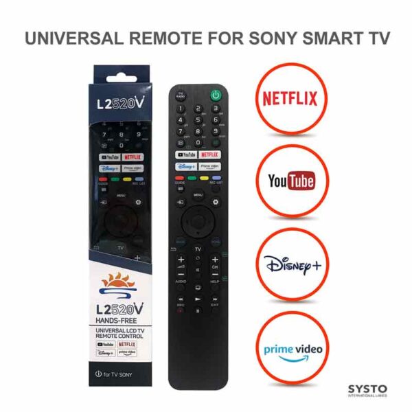 Sony TV Compatible Remote - L 2520 LCD LED TV Universal Remote Control- 2 Pieces