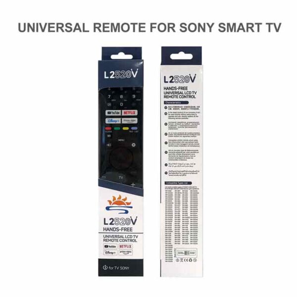 Sony TV Compatible Remote - L 2520 LCD LED TV Universal Remote Control- 2 Pieces - Image 2