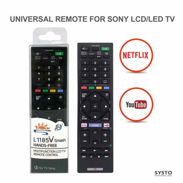 Sony TV Compatible Remote- Smash L1185V Universal Remote Control - 2 Remotes