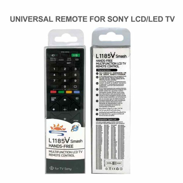 Sony TV Compatible Remote- Smash L1185V Universal Remote Control - 2 Remotes - Image 3