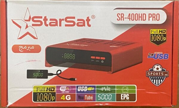 StarSat SR-400HD Pro Satellite Receiver (With USB WiFi Antenna)