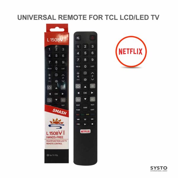 TCL TV Compatible Remote- Smash L1508 LCD LED TV Remote Control- 2 Remotes