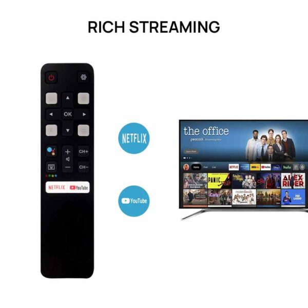 TCL TV Compatible Remote - RC802V Remote Control - (Without voice) - 2 Remotes - Image 2