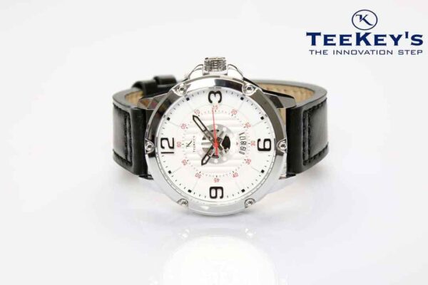 TEEKEYS TK3155 Men Luxury Brand Date Calendar Watch With Leather Belt -C5