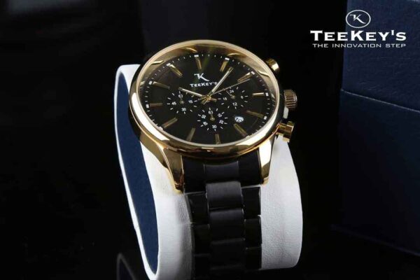 TEEKEYS TK3160 Men Luxury Brand Stainless steel Chronograph  Watch With Dual tone Color - C3