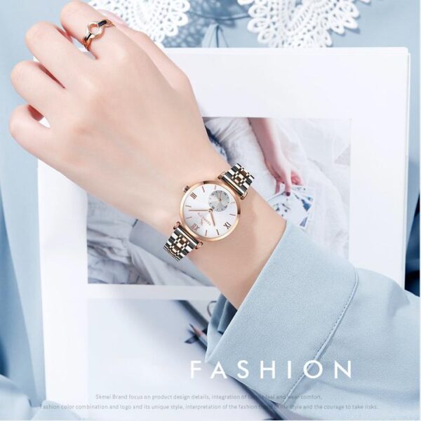 TEEKEYS TK7127 Women Luxury Brand Stainless Steel Watch - Image 2