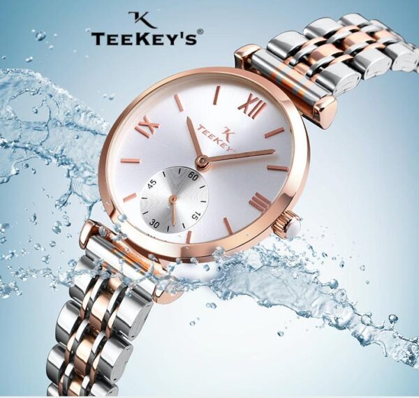 TEEKEYS TK7127 Women Luxury Brand Stainless Steel Watch