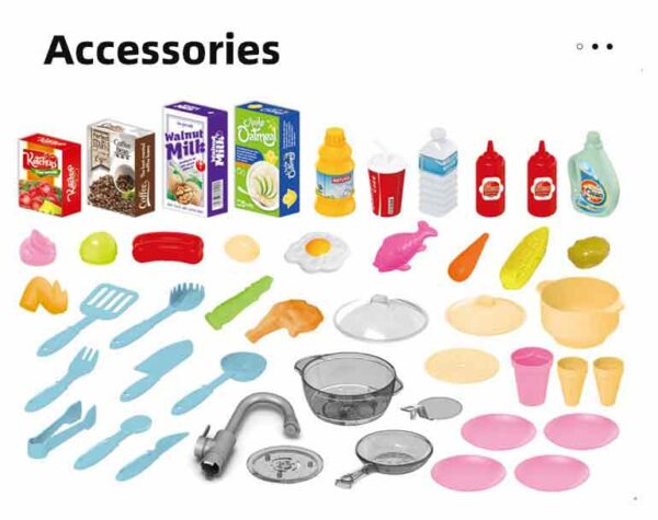 Talented Chef Kitchen Set Pretend Play Toy with 65 Pieces - Image 2