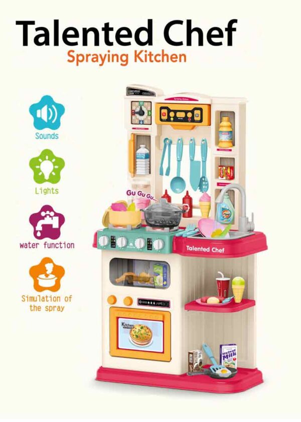 Talented Chef Kitchen Set Pretend Play Toy with 65 Pieces