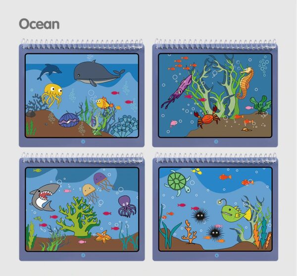 Tumama Kids Magic Water Drawing Book - Ocean - Image 3