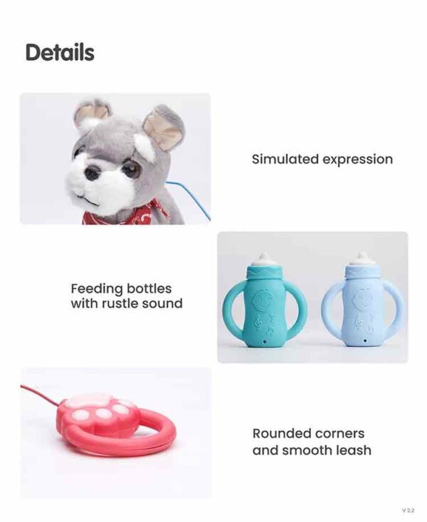 Tumama TM280 Electric Plush Dog - Fluffy Puppy 2 Pcs Walking Toy With Remote Control - Image 3