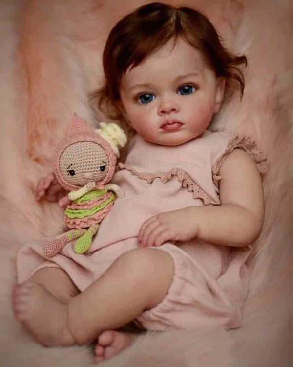 Tutti Girl Pink NPK 60cm Realistic Silicone Reborn Baby Doll Soft Cotton Body 3D Skin