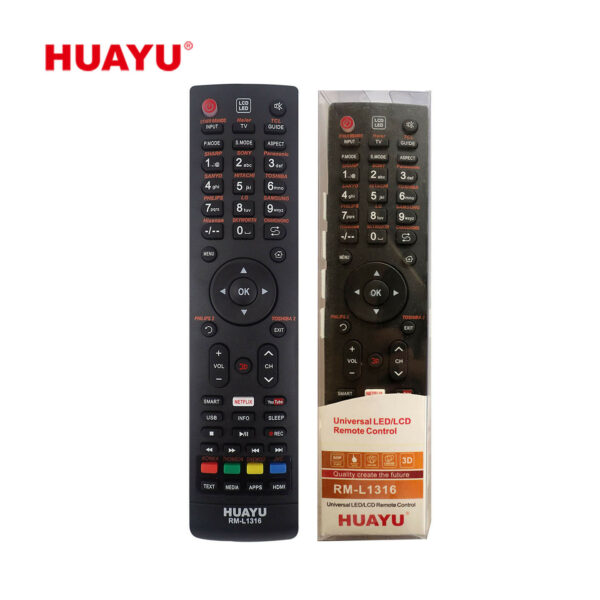 Universal Remote Control HUAYU RM-L1316 Remote Control for LED/LCD/HD/Smart Plasma TV Nexflix YouTube Remote Control - Image 2