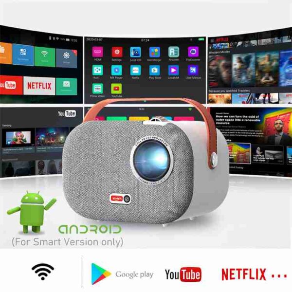 Volto Sun 700 Full HD Smart Projector - 5000 Lumens 1080p Android Projector