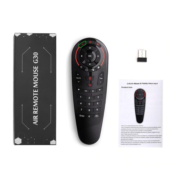 G30S Voice Control Air Mouse universal Remote control 34 keys IR learning Gyro Sensing Wireless Smart remote - Image 3