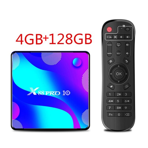 X88 Pro 10 Android TV Box - 4GB RAM 128GB ROM Android 10