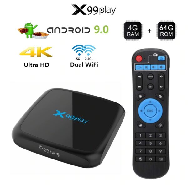 X99 Play Android TV Box - 4GB RAM 64GB ROM Android 9 RockChip RK3318 - Image 2