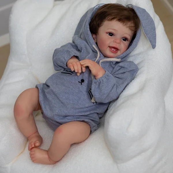 Yannik Lifelike Reborn Baby Doll, 3D Painted Skin with Visible Veins 60cm - Image 3