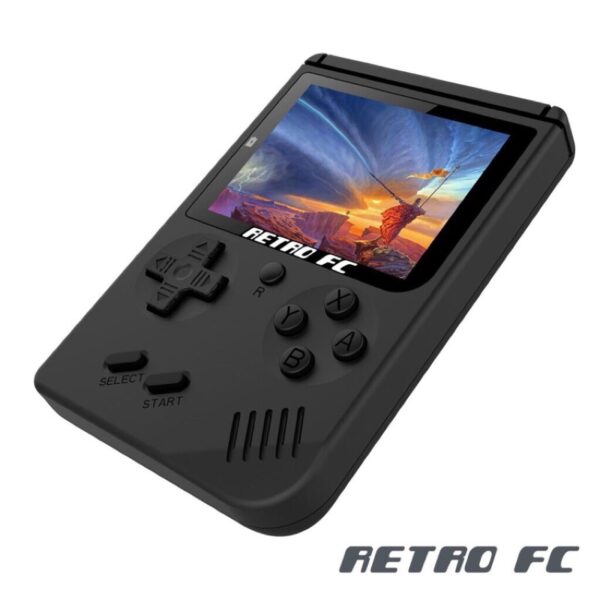 Nano Classic Retro FC Handheld Game Console 3 Inch Screen 168 Game Player -Black