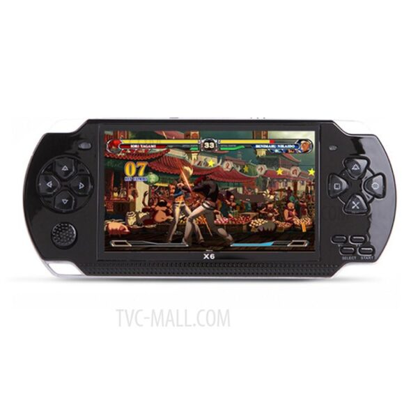 X6 Game Console 4.3 Inch Screen 8GB Handheld Game Player, Built-in 500 Games