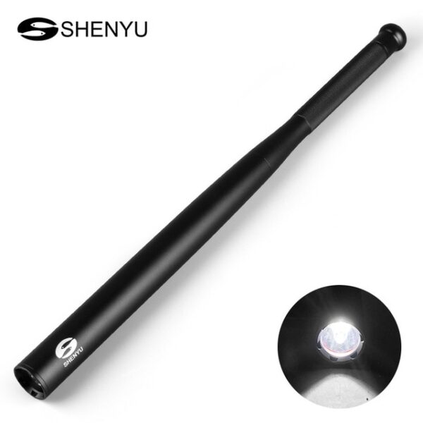 SHENYU Baseball Bat LED Flashlight 49cm length 2000 Lumens Super Bright for Emergency and Self Defense AA Battery Camping Hiking