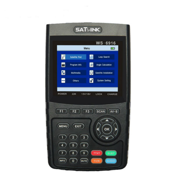 Satlink WS-6916 DVB-S/S2 HD Digital Satellite TV Finder Meter with MPEG-2/MPEG-4